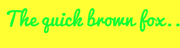 Image with Font Color 11FF33 and Background Color FFFF33